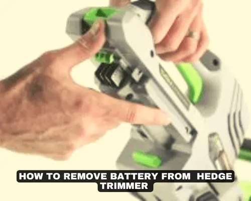 HOW TO REMOVE BATTERY FROM HEDGE TRIMMER