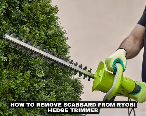HOW TO REMOVE SCABBARD FROM RYOBI HEDGE TRIMMER