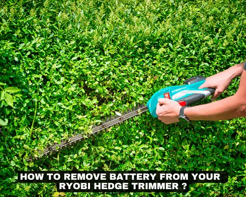HOW TO REMOVE BATTERY FROM YOUR RYOBI HEDGE TRIMMER